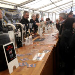Beer tent with Purple Moose and Conwy Brewery taps at a real ale event near Betws-y-Coed